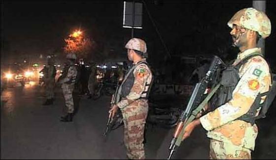 Rangers Operation In Different Areas Of Karachi With 4 Arrested
