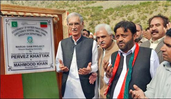 Parvez Khattak Laid The Foundation Of The Marbella Dam In Naushera