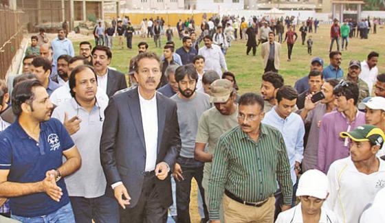 Test Captain Sarfraz Ahmed Mayor Karachi Inaugurated Cricket Ground In Karachi