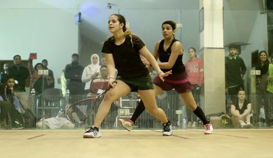 Players Are In Action During The Qualifying Round Of Pakistan Open Squash Championship At Mushaf Squash Complex