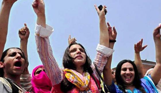 She Mans Protest In Multan Against America