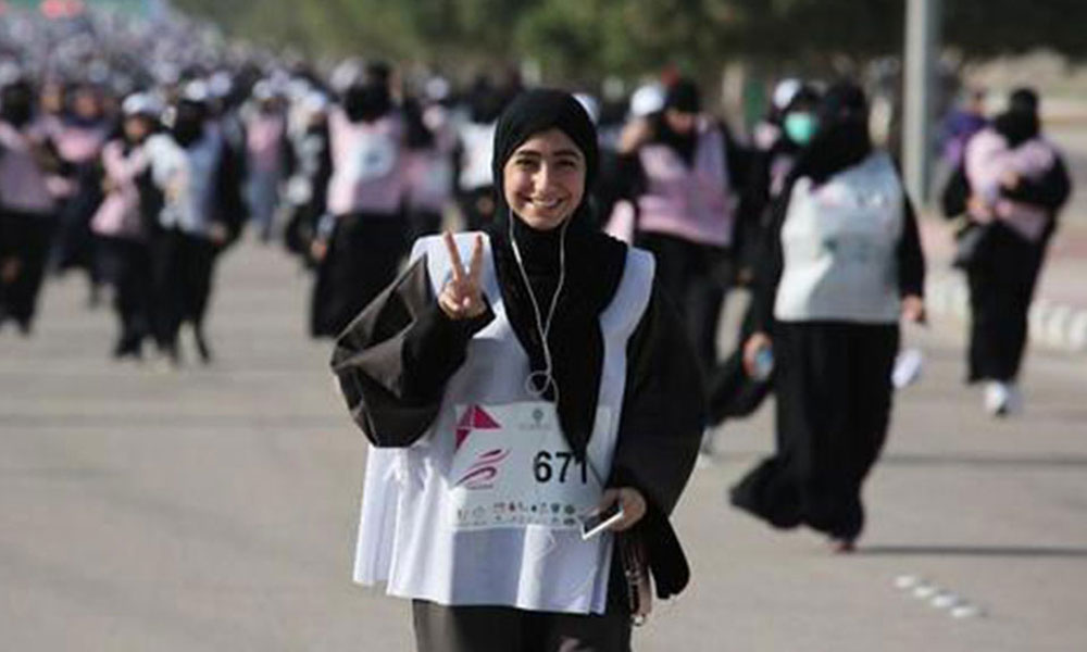 سعودی عرب کی تاریخ میں پہلی بار خواتین کی میراتھن کے مقابلے 