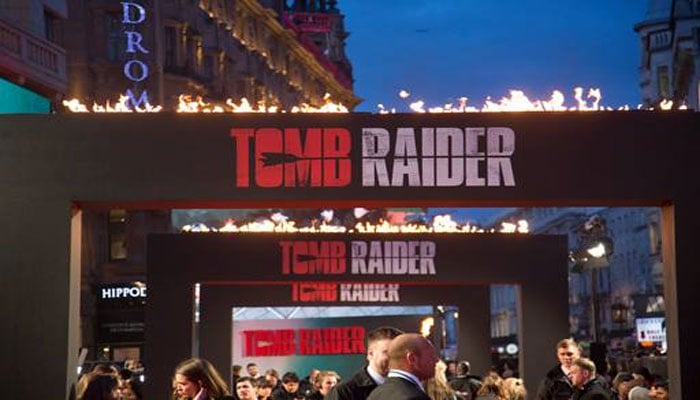 ایڈونچر ڈرامہ فلم ’ ٹومب ریڈر‘ کا لندن میں رنگارنگ پریمیئر 