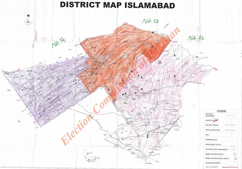 انتخابی حلقوں کی ابتدائی حد بندی، تمام اضلاع کے نقشے جاری