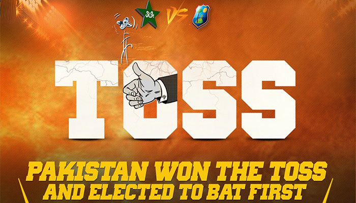 دوسرا ٹی 20:پاکستان کا ٹاس جیت کر بیٹنگ کا فیصلہ 