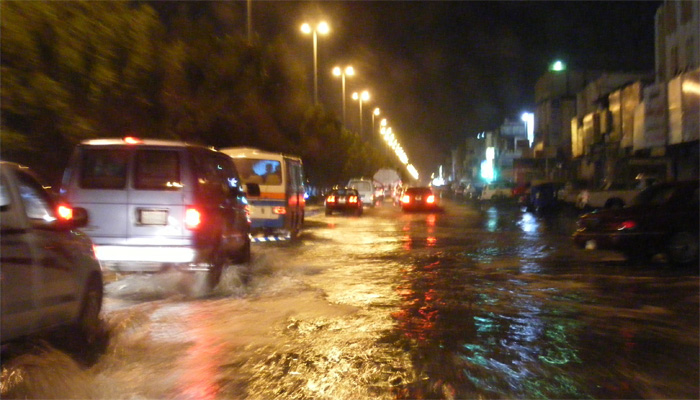 سعودی عرب کے صوبہ قصیم میں طوفانی بارش