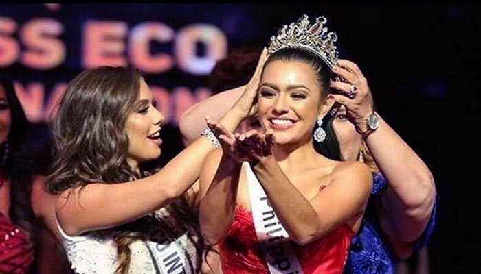 فلپائن کی23 سالہ حسینہ نےمس ایکو انٹرنیشنل کاتاج سر پر سجا لیا