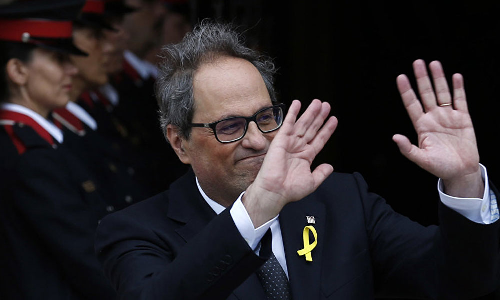 کاتالونیہ کے نئے صدر کا ہسپانوی بادشاہت کی وفاداری سے انکار
