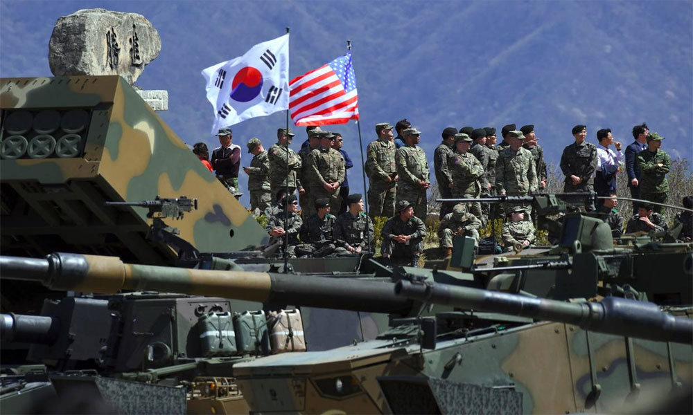 امریکا اور جنوبی کوریا نے مشترکہ فوجی مشقیں معطل کر دیں
