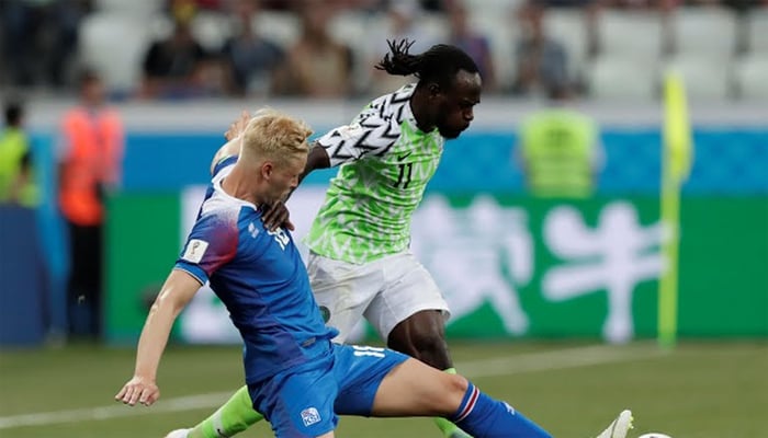 ورلڈ کپ فٹبال : نائجیریا نے آئس لینڈ کو ہرا دیا