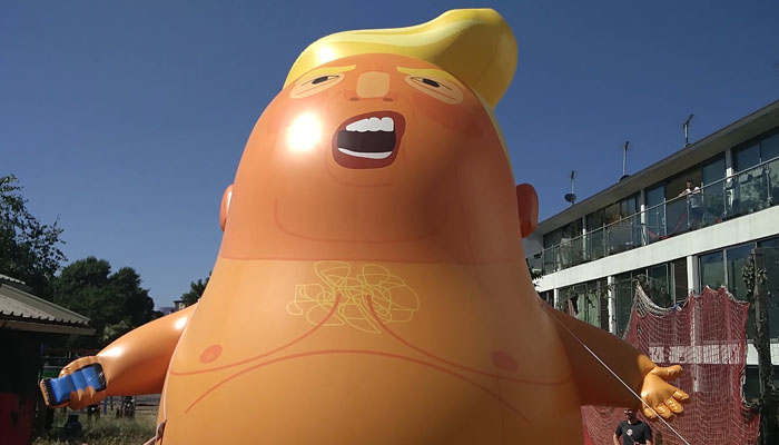 Unique protest against the visit of Donald Trump in London 