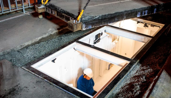 The Australian artist buried himself underground