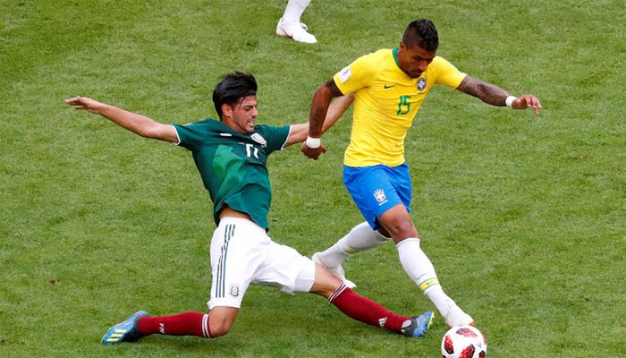 عالمی کپ میں برازیل کی جیت ، میکسیکو باہر