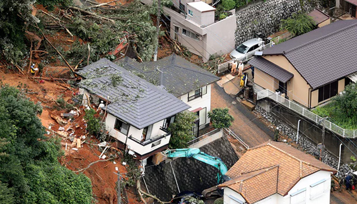 جاپان :طوفانی بارشوں سے 38افراد ہلاک ،50لاپتہ 