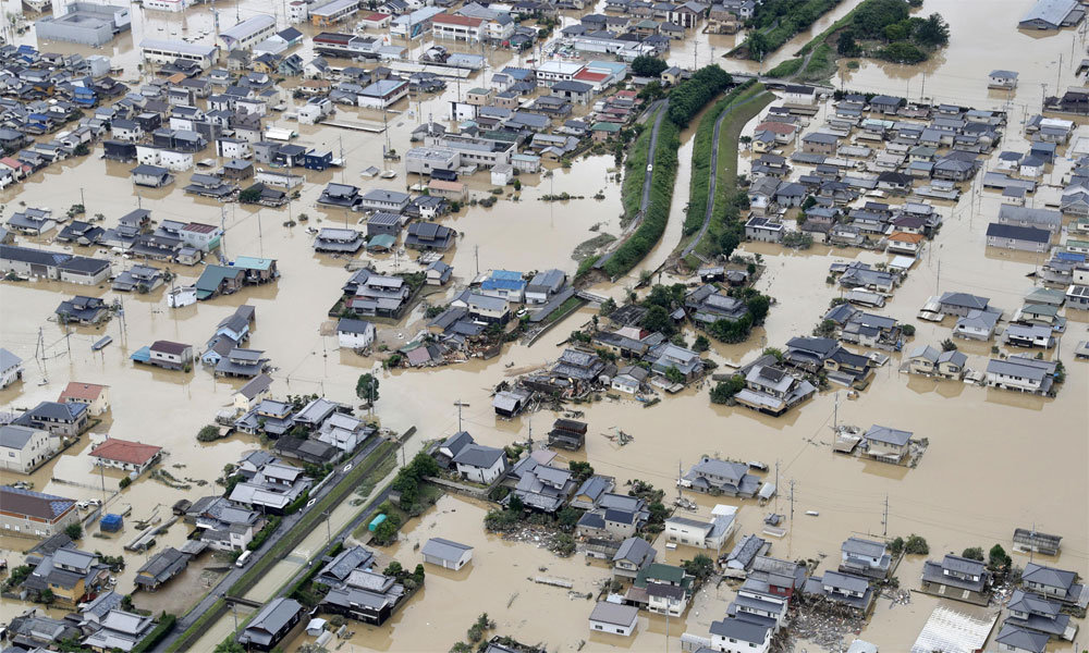 جاپان میں شدید بارش نے تباہی مچا دی، 100 افراد ہلاک
