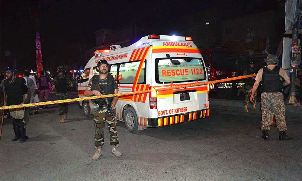 پشاور: خودکش دھماکےمیں جاں بحق افراد کی تعداد 20 ہوگئی