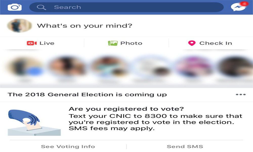فیس بک کی الیکشن کمیشن کے اشتراک سے ووٹرز کیلئے رہنمائی مہم