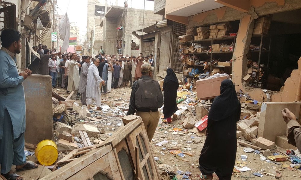 کراچی: شیرشاہ کی دکان میں دھماکا، ایک شخص جاں بحق