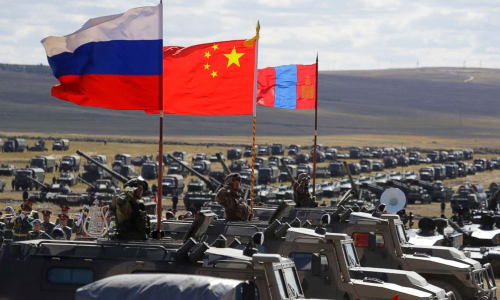 روس اور چین کی مشترکہ زمینی و فضائی مشقیں
