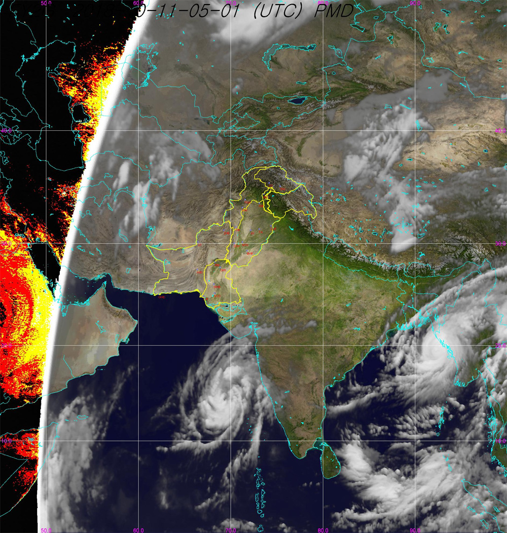 طوفان لوبان کراچی سے مزید دور ہوگیا