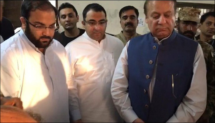 نواز شریف ووٹ ڈالے بغیر ہی روانہ ہوگئے 