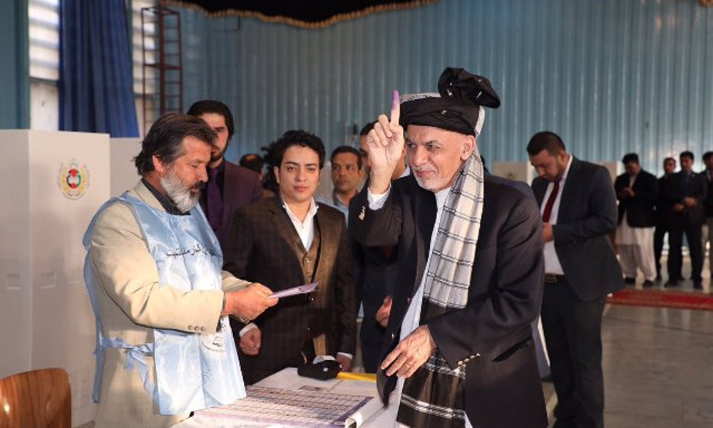 افغان انتخابات، اشرف غنی نے ووٹ ڈالا