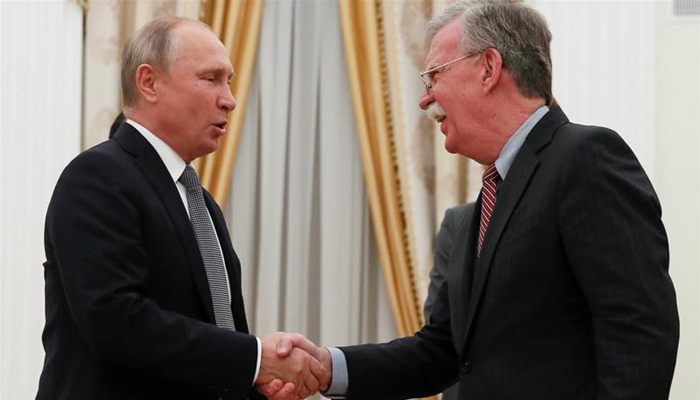 امریکی قومی سلامتی مشیر کی روسی صدر سے ملاقات