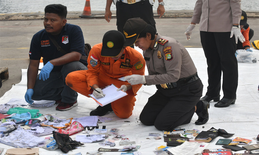 انڈونیشیا طیارہ حادثہ، انسانی باقیات کے 24 بیگ اسپتال منتقل
