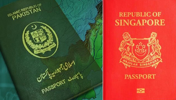 طاقت ور ترین پاسپورٹ: سنگاپور پہلے، پاکستان 90ویں نمبر پر 