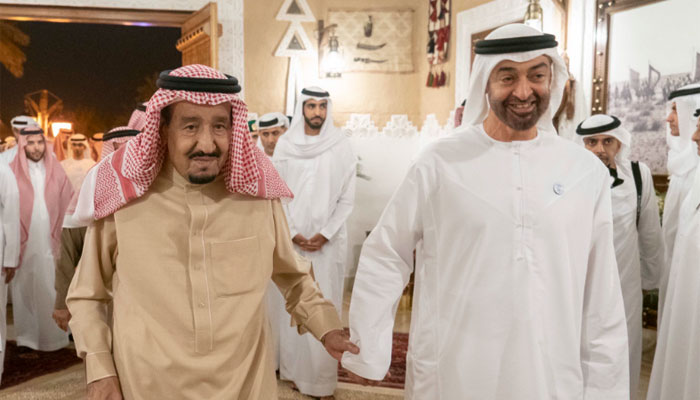 سعودی فرماں روا شاہ سلمان سے ابوظہبی کے ولی عہد کی ملاقات