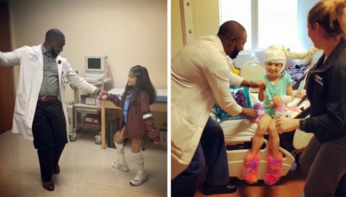 امریکی ڈاکٹر کے علاج کرنے کا منفرد انداز وائرل 