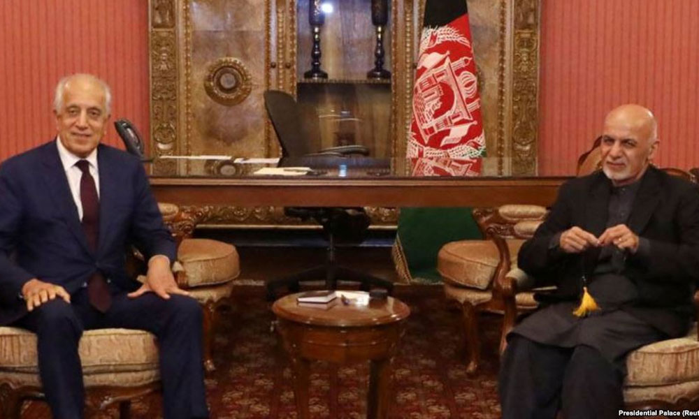 زلمے خلیل زاد کی افغان صدر سے ملاقات، روس روانہ
