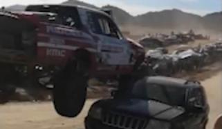 Racing Driver Escapes Death By Inches