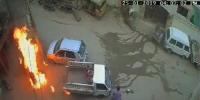 Neelum Colony Cylinder Blast Cctv Footage