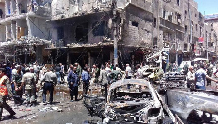 شام میں 2 بم دھماکے، 4 بچوں سمیت 24 افراد جاں بحق