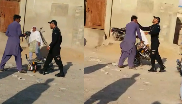 کراچی: شہری پر تشدد کرنے والا شخص جعلی پولیس اہلکار نکلا، ویڈیو وائرل