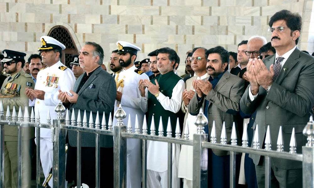  گورنر سندھ، وزیر اعلیٰ، میئر کراچی کی مزار قائد پر حاضری