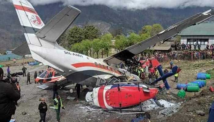 نیپال: ائرپورٹ پرطیارےاورہیلی کاپٹر میں تصادم، 3 افراد ہلاک