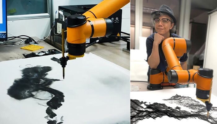 ہانگ کانگ: پینٹنگز بنانے والا ماہر روبوٹ 
