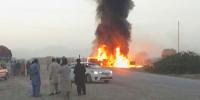 Several Injured Due To Accident And Vehicle Burning In Chaman