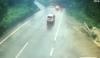 Narrow Escape Driver Stops In Time To Avoid Landslide In China