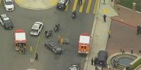 Suv Collides With Oncoming Car And Crash Into Motor Officer In Los Angeles