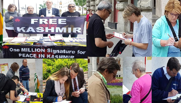 کشمیر کونسل یورپ کے زیراہتمام ایک ملین دستخطی مہم