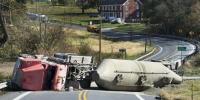 Overloaded Speeding Truck Flips Off The Bridge