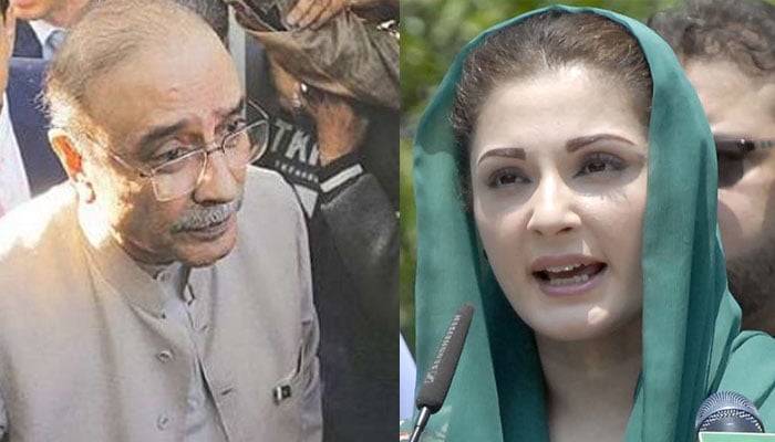 مریم نواز کا آصف زرداری کی گرفتاری پر ردعمل