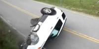 Sneezing Driver Loses Control Flips Suv