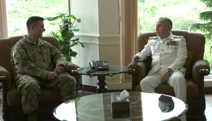 امریکا کے سینئر ڈیفنس آفیشل کی سربراہ پاک بحریہ سے ملاقات