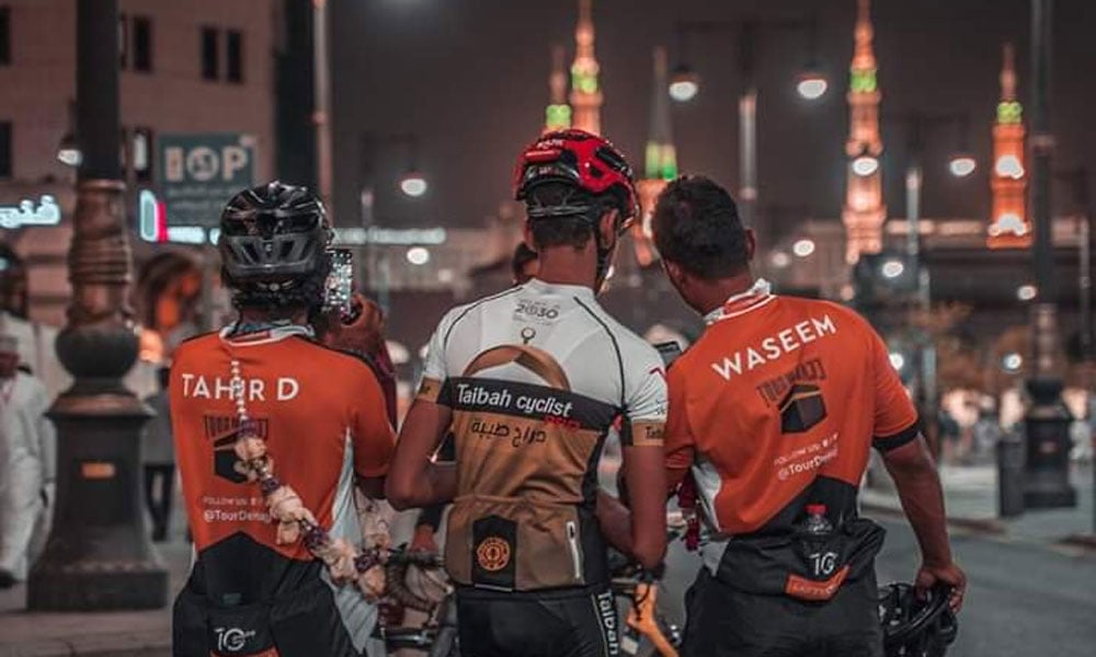 پاکستان سمیت مختلف ملکوں کے سائیکل سوار حج کیلئے پہنچ گئے