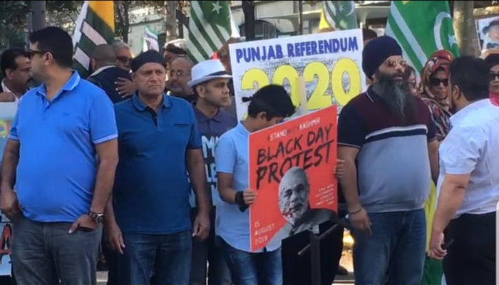 مودی کی فرانس آمد پر بھارت مخالف مظاہرہ