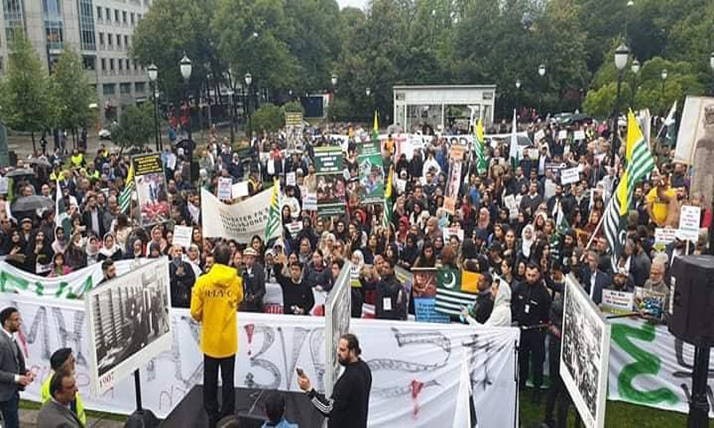ناروے: مقبوضہ کشمیر کے مظلوم عوام کی حمایت میں تیسرا جلوس 